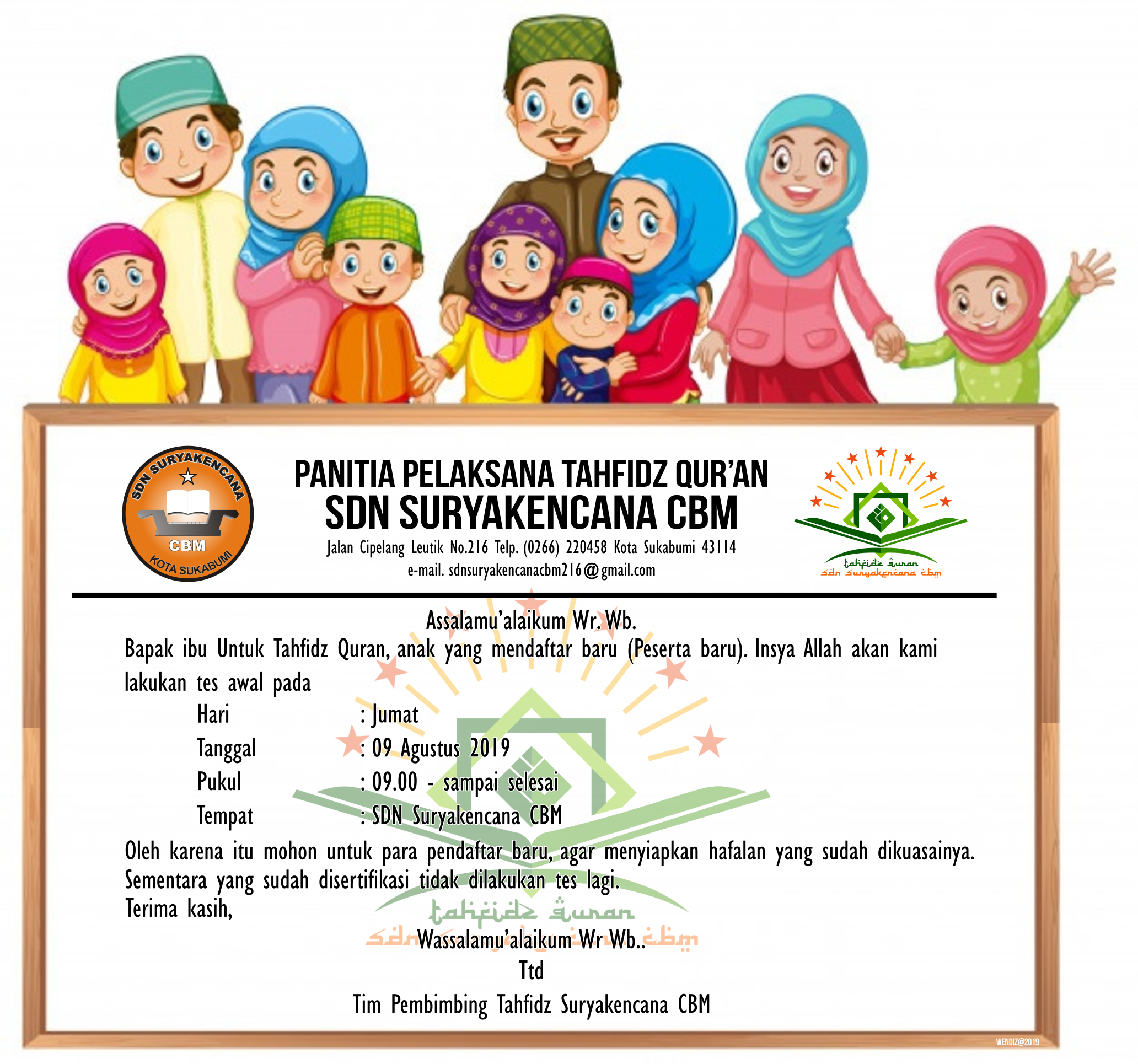 SDN Suryakencana CBM - info tahfidz 09082019